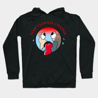 Stop climate change - sweating earth Hoodie